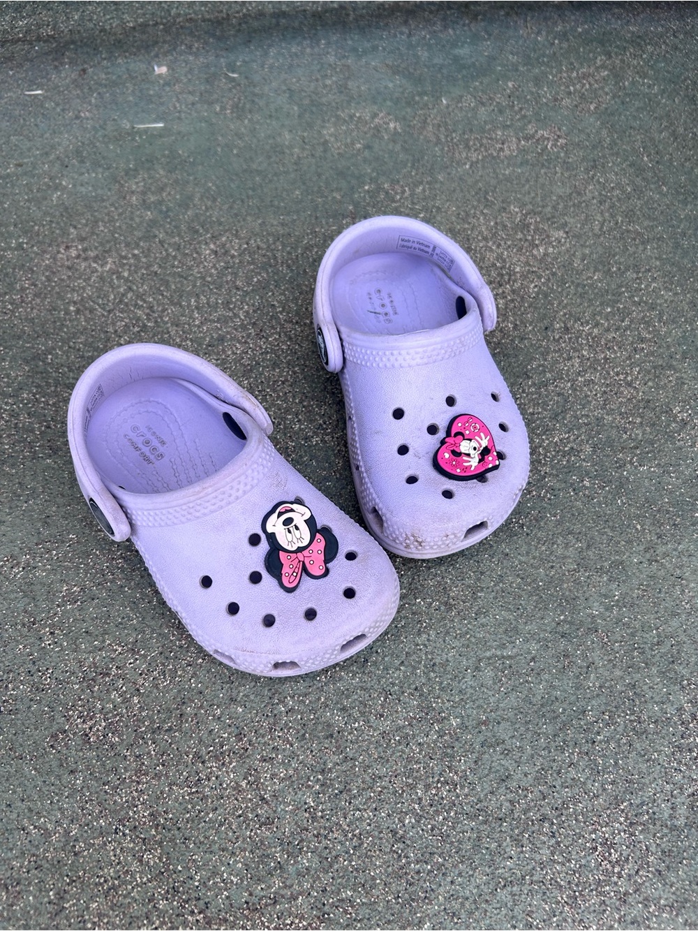 CROCS Kids Lavender Clogs with Character Charms